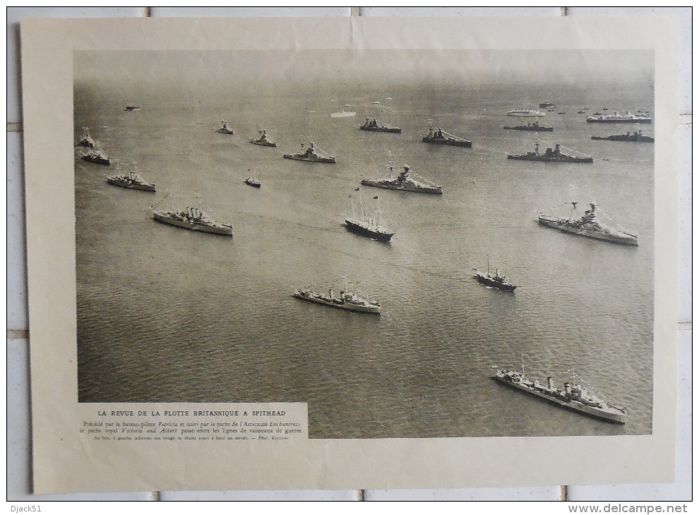 LA REVUE DE LA FLOTTE BRITANNIQUE A SPITHEAD / Vaisseaux De Guerre / WW1 - Bateaux