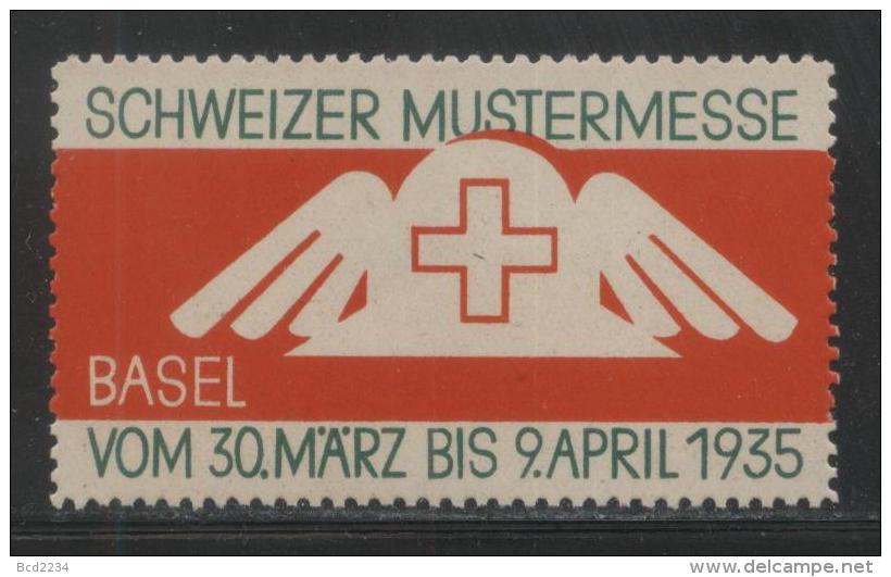 SWITZERLAND 1935 BASEL BASLE SWISS FAIR NHM EVENT POSTER STAMP CINDERELLA - Unused Stamps