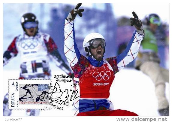 Spain 2014 - XXII Olimpics Winter Games Sochi 2014 Golds Medals Special Maxicard - Pierre Vaultier - Winter 2014: Sochi