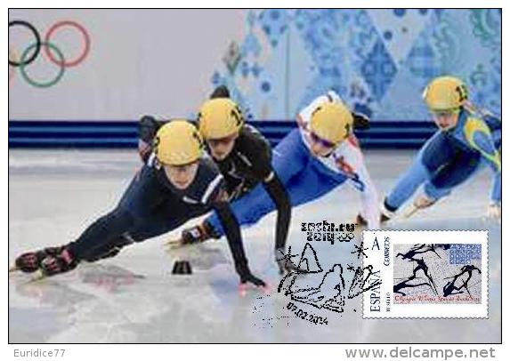 Spain 2014 - XXII Olimpics Winter Games Sochi 2014 Golds Medals Special Maxicard - Pista Corta Relevos Fem. - Winter 2014: Sochi
