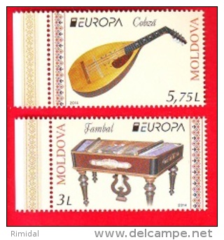 Moldova, 2 V., Europa - Musical Instruments, 2014 - 2014