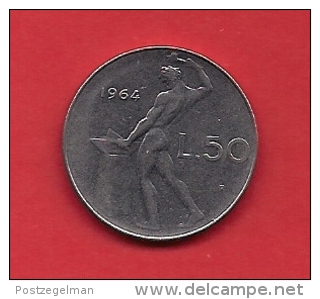 ITALY, 1964, Circulated Coin XF, 1 Lira, Stainless Steel, KM95, C1920 - 1 Lire