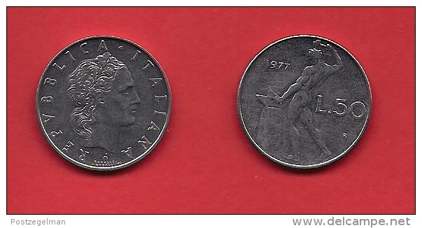 ITALY, 1970-1989, Circulated Coin XF, 50 Lire, Stainless Steel, KM95, C1923 - 50 Lire