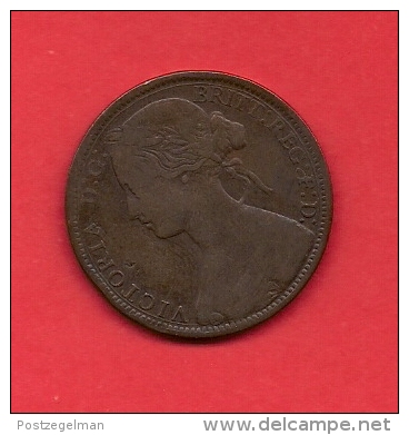 UK, 1866, Circulated Coin VF, 1 Penny, Young Victoria, Bronze, C1933 - D. 1 Penny