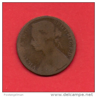 UK, 1876, Circulated Coin VF, 1 Penny, Young Victoria, Bronze, C1936 - D. 1 Penny