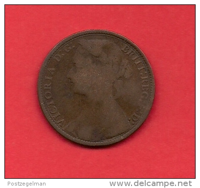 UK, 1878, Circulated Coin VF, 1 Penny, Young Victoria, Bronze, C1938 - D. 1 Penny