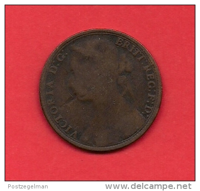 UK, 1880, Circulated Coin VF, 1 Penny, Younger Victoria, Bronze, C1940 - D. 1 Penny