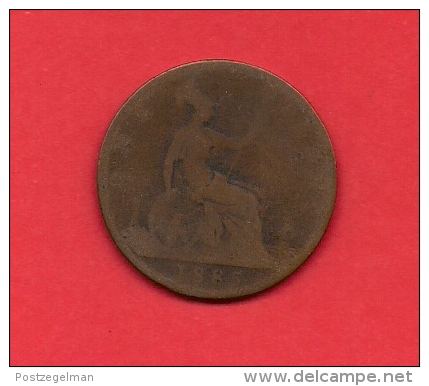 UK, 1885, Circulated Coin VF, 1 Penny, Younger Victoria, Bronze, C1944 - D. 1 Penny