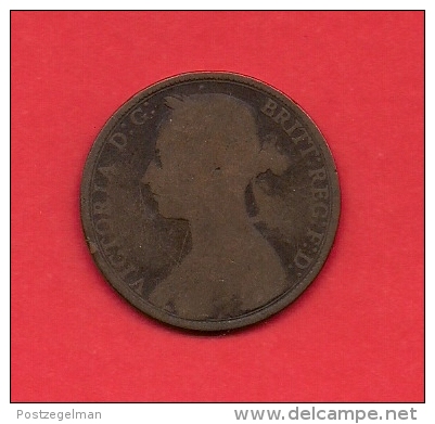 UK, 1889, Circulated Coin VF, 1 Penny, Young Victoria, Bronze, C1947 - D. 1 Penny