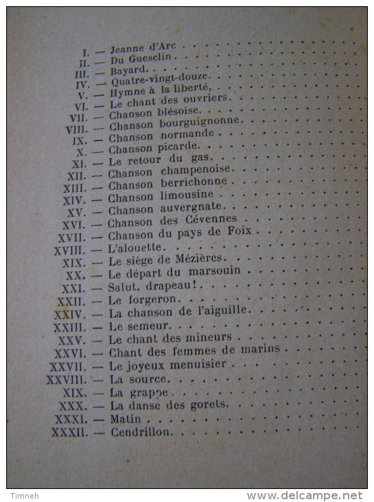 CHANTS POPULAIRES POUR LES ECOLES 2e Série POESIES BOUCHOR MELODIES TIERSOT 1906  Librairie HACHETTE - Musique