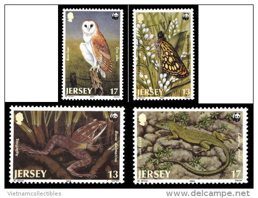 (WWF-080) W.W.F. New Jersey MNH Birds Butterflies Frogs Aves Stamps 1989 - Unused Stamps