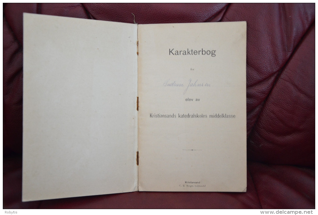 Norway Norge  Book 19?? Karakterbog - Scandinavian Languages