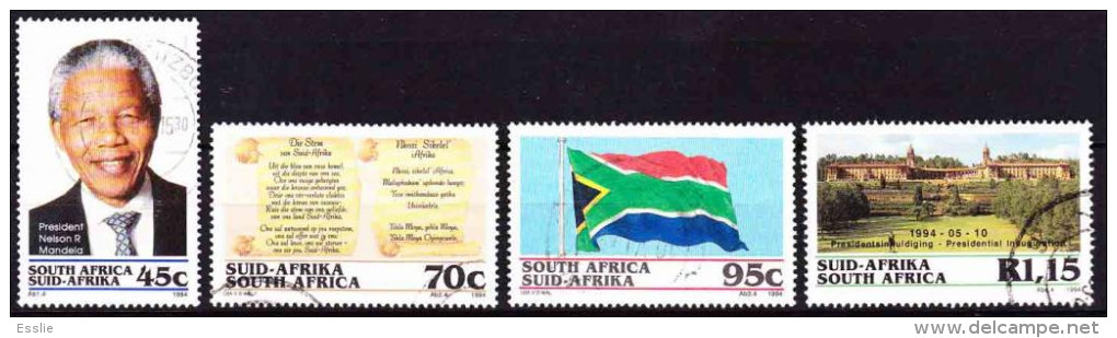 South Africa - 1994 - Nelson Mandela, National Anthem, Flag, Union Building - Used Stamps