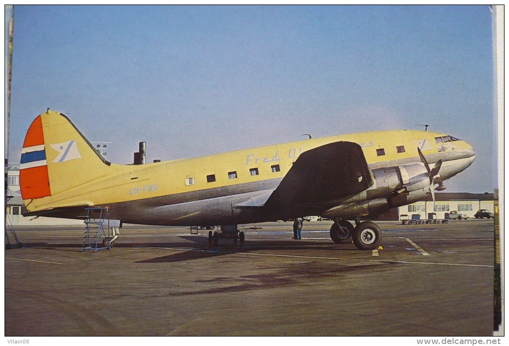 CURTISS C 46    FRED OLSEN   LN FOS  COPENHAGUE AIRPORT 68 - 1946-....: Moderne