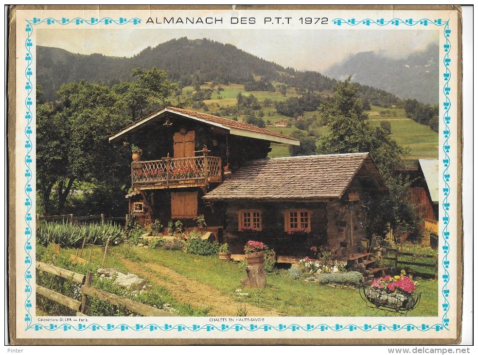 CALENDRIER - ALMANACH DES POSTES ET DES TELEGRAPHES - ANNEE 1972 - DEPARTEMENT DE SEINE ET MARNE - Grand Format : 1971-80