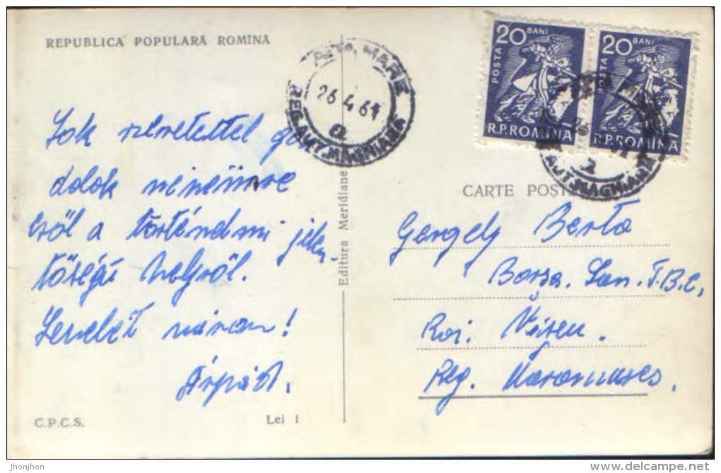 Romania-  Postcard 1961 - Prison Doftana Overview - 2/scans - Bagne & Bagnards