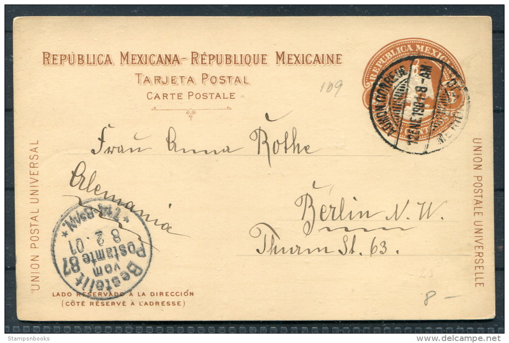 1901 Mexico Stationery - Berlin Germany - Mexico