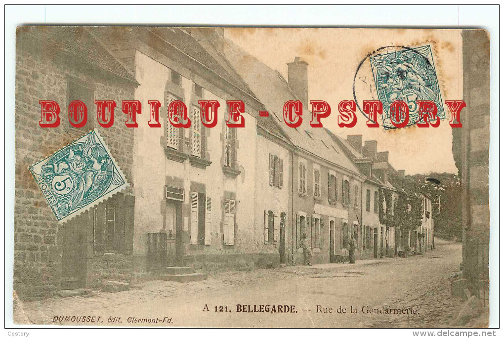 23 - BELLEGARDE < RARE & UNIQUE Sur D* < RUE De La GENDARMERIE < EDITION DUMOUSSET  A 121 < DOS SCANNE - Bellegarde