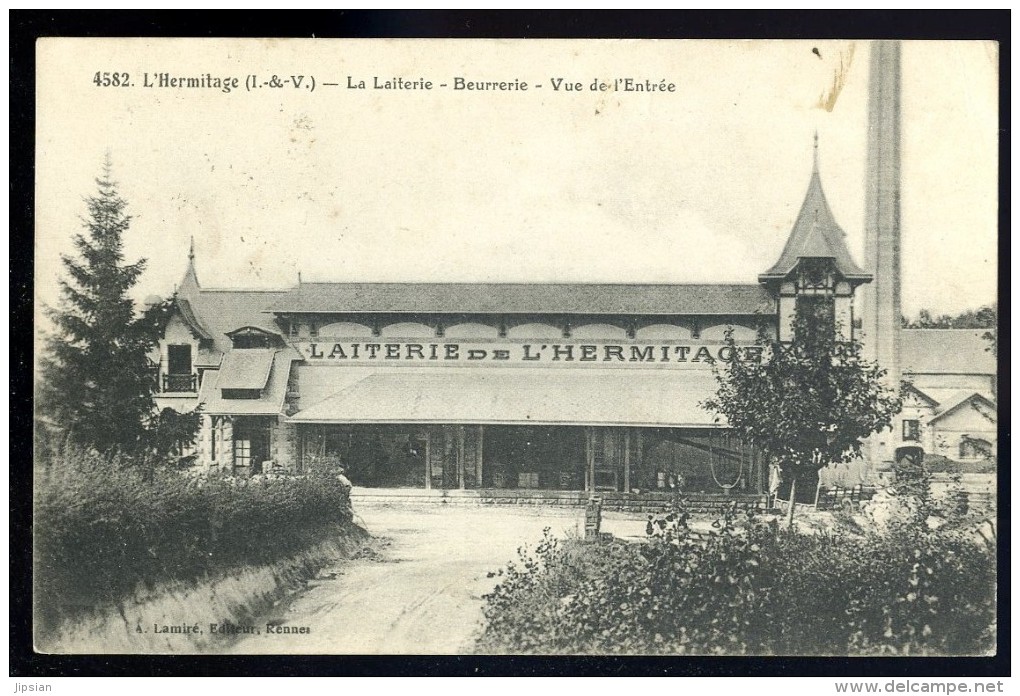 Cpa Du 35 L' Hermitage La Laiterie - Beurrerie - Vue De L' Entrée ...  Mordelles Rennes    LEG8 - Rennes