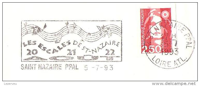 CACHET OBLITERATION FLAMME EMA SAINT NAZAIRE LES ESCALES  ENVELOPPE 22X11 - 1961-....