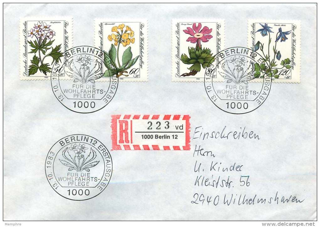 1983 Alpenblumen  MiNr 703-6 - Sonstige & Ohne Zuordnung