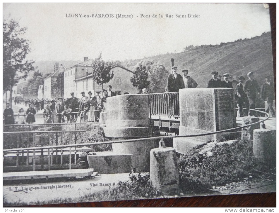 CPA Ligny En Barrois . Meuse. Pont De La Rue  Rue De Saint Dizier. - Ligny En Barrois