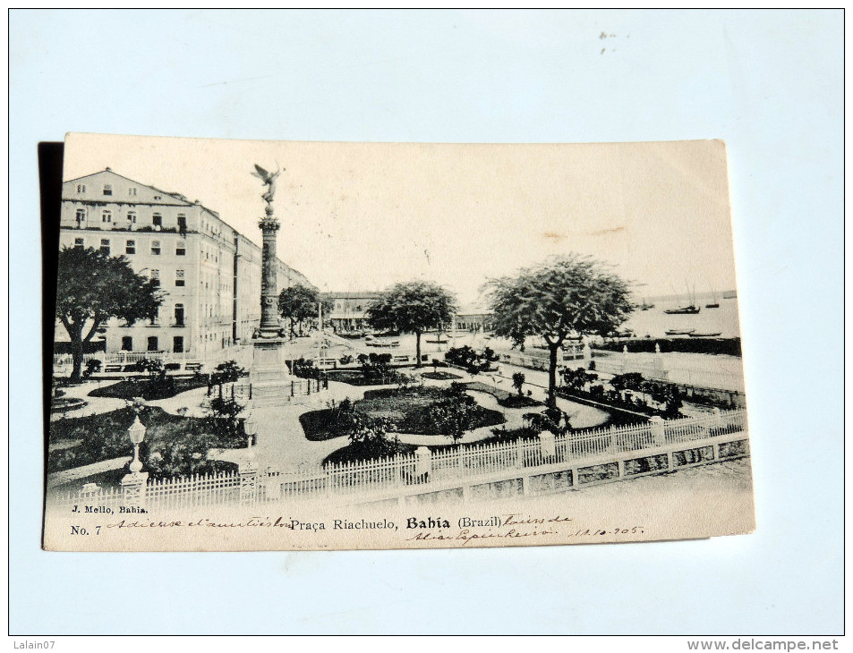 Carte Postale Ancienne : BAHIA : Praça Riachuelo En 1905 - Salvador De Bahia