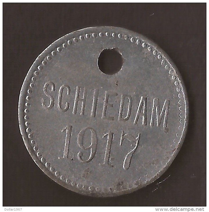 Schiedam / Roterdam HONDEN PENNING / DOG TOKEN / AMULET POUR CHIEN 1917 - Otros & Sin Clasificación