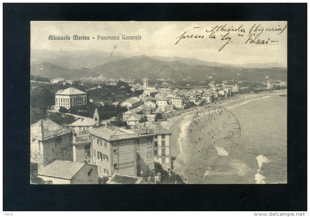 T1541 CARTOLINA GENOVA ALBISSOLA MARINA PANORAMA GENERALE FP. V. - Genova