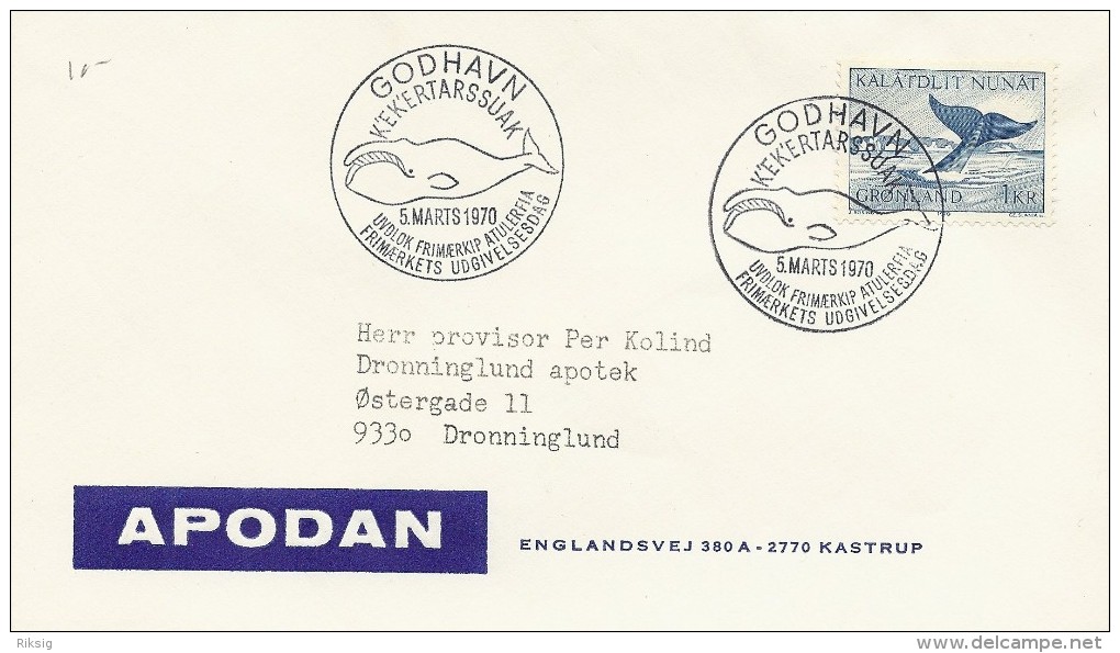 Whale - Greenland   Fdc.    # 260 # - Ballenas