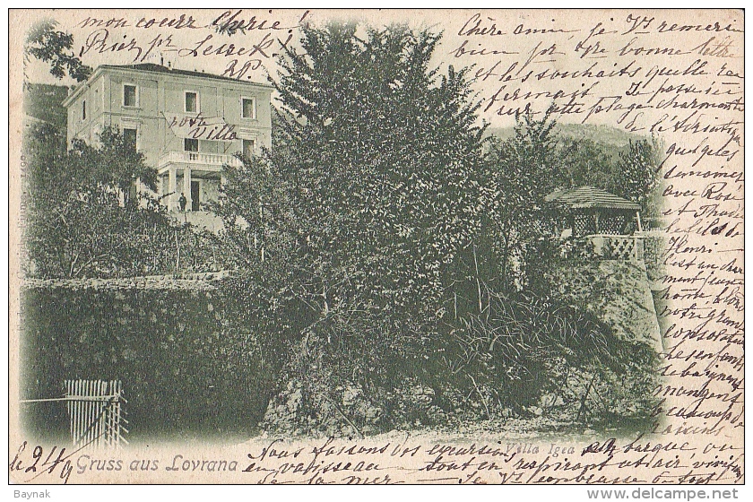 LOV5   --   GRUSS AUS LOVRANA  --  VILLA  ,, IGEA ,,  --  1903 - Kroatien