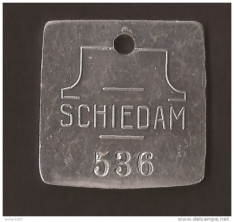 Schiedam / Roterdam HONDEN PENNING / DOG TOKEN / AMULET POUR CHIEN 1936 - Autres & Non Classés