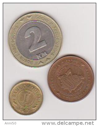 2 Münzen Bosnien- H., 1 M. Guyana, 1 Cent 1962, Ansehen - Bosnien-Herzegowina