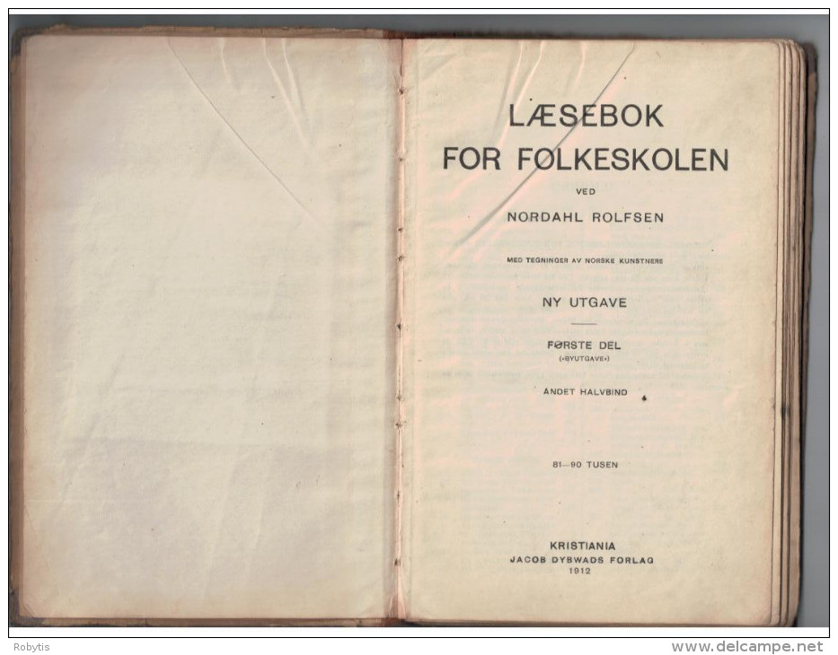 Norway Norge Book 1912 LÆSEBOK FOR FOLKESKOLEN - Scandinavian Languages