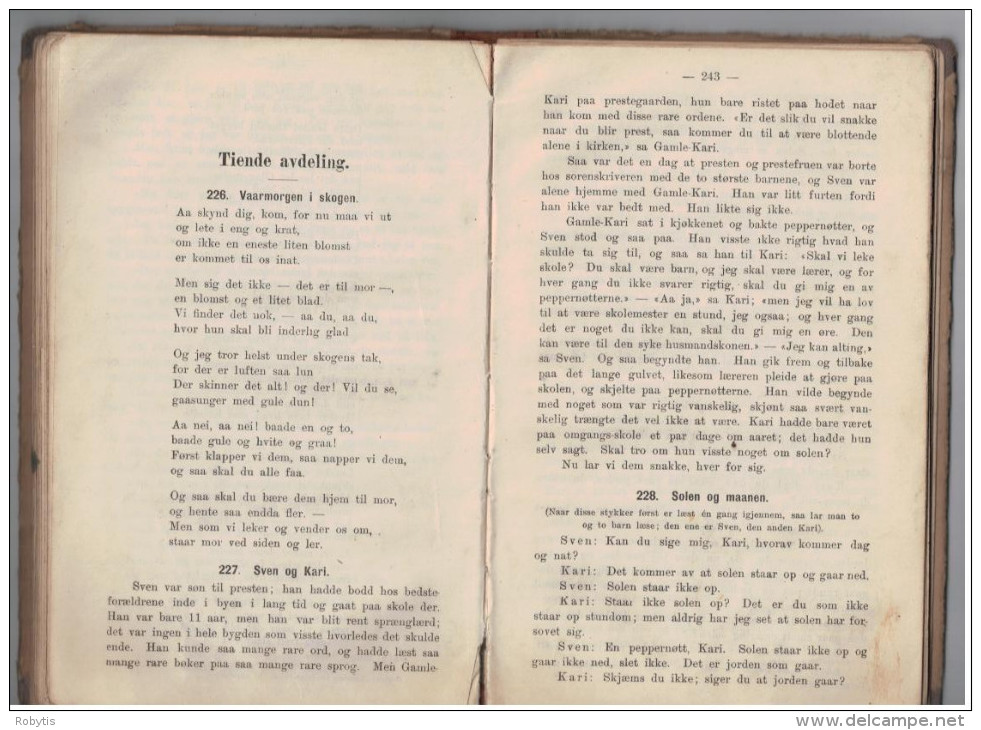 Norway Norge Book 1912 LÆSEBOK FOR FOLKESKOLEN - Langues Scandinaves