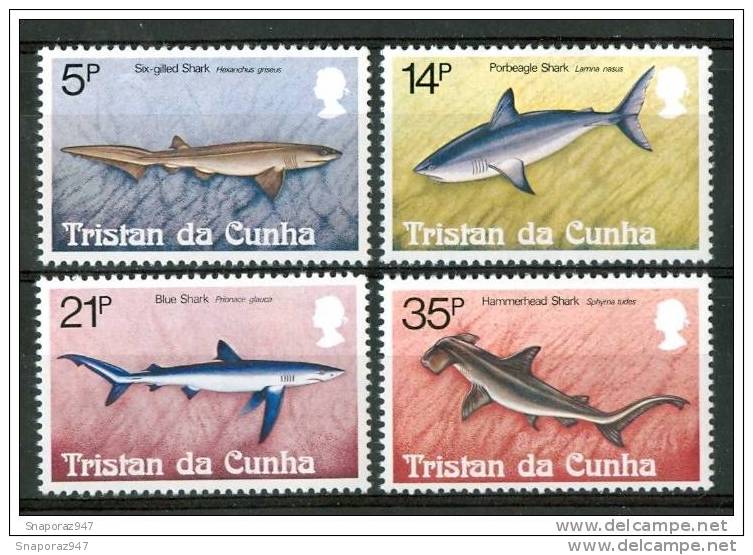 1982 Tristan Da Cunha Vita Marina Marine Life Squali Shark Pesci Fishes Fische Poissons Set MNH** Po12 - Delfini