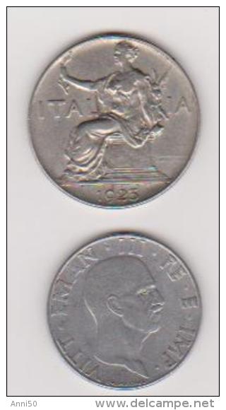 2. Münzen Von Italien, 1 L.,1923, 50 C. 1940, Ss., Ansehen - 1900-1946 : Victor Emmanuel III & Umberto II