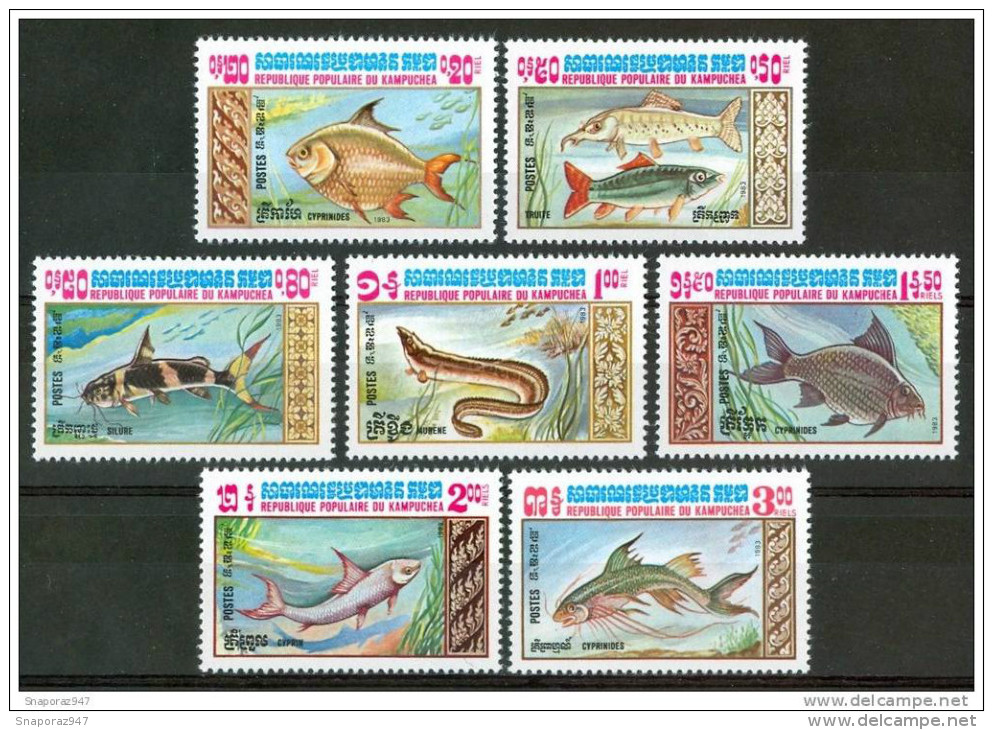 1983 Kampuchea Pesci Fish Fische Poissons Set MNH** Po57 - Kampuchea