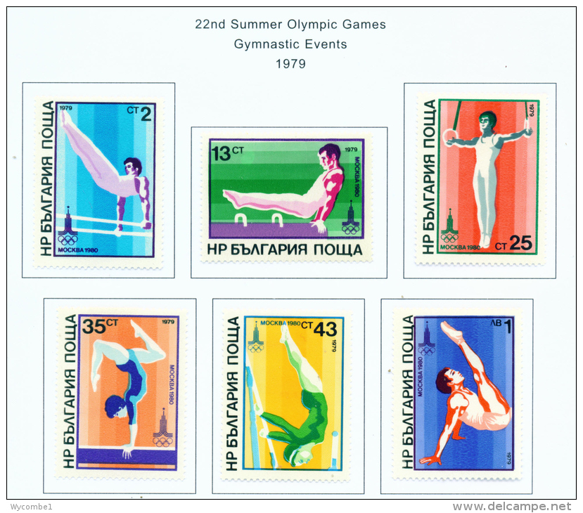 BULGARIA  -  1979  Olympic Games  Mounted Mint - Unused Stamps