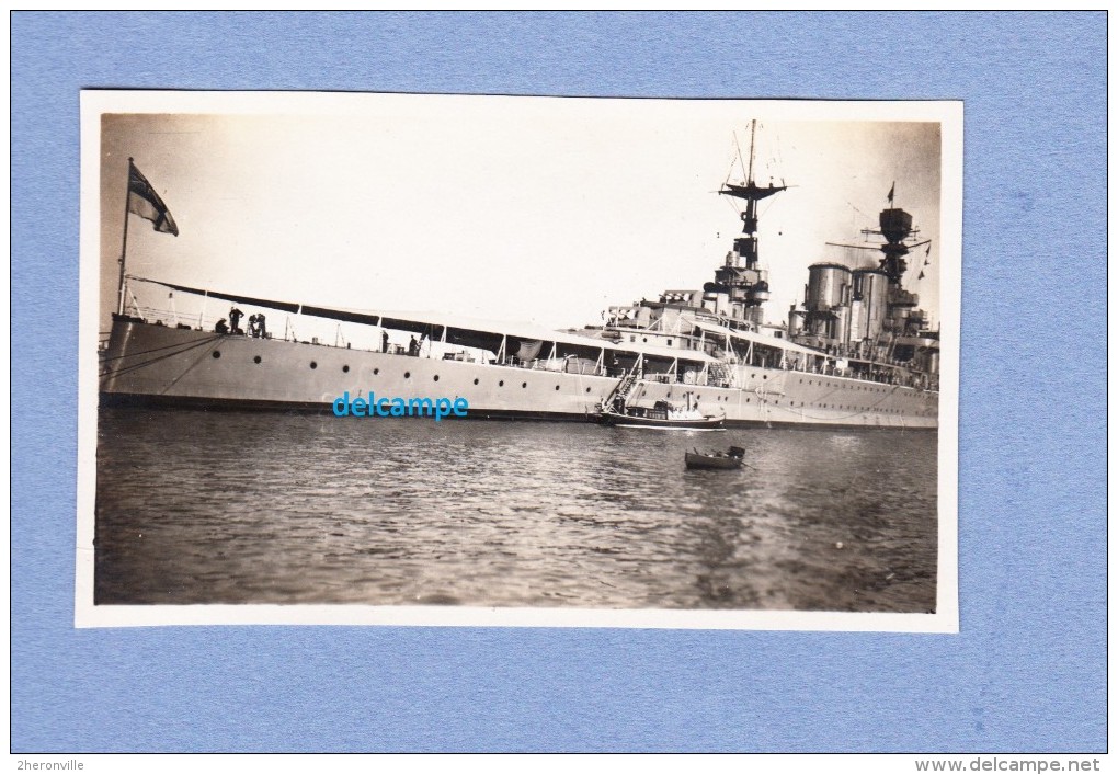 Photo Ancienne - ALGER - Beau Bateau Militaire - Navire De La Marine De Guerre Anglaise - Années 30 - Armée Anglaise - Bateaux