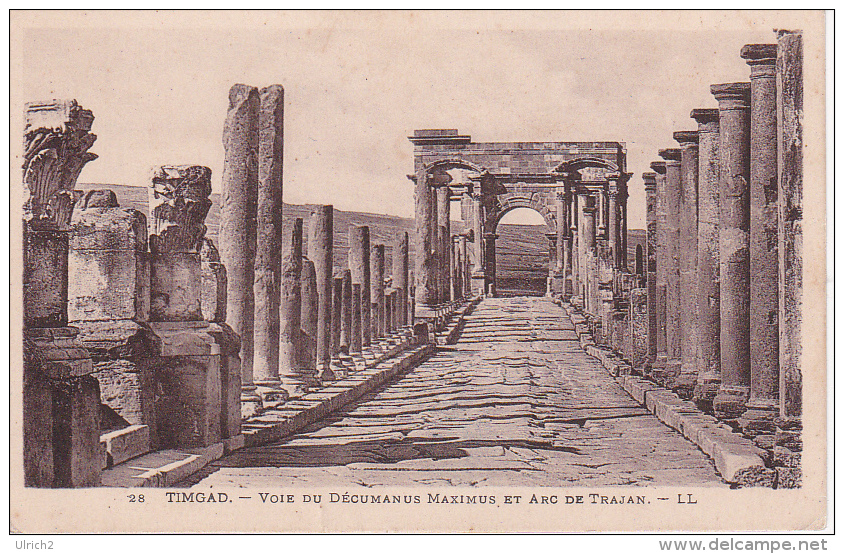 CPA Timgad - Voie Du Décumanus Maximus Et Arc De Trajan (1999) - Batna