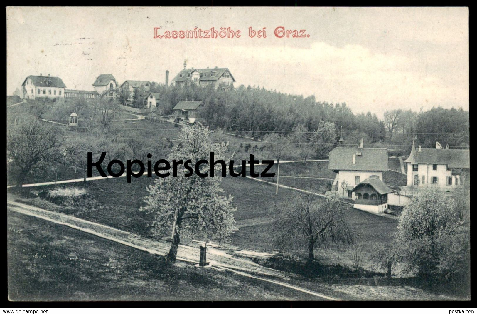 ALTE POSTKARTE LASSNITZHÖHE BEI GRAZ 1908 STEIERMARK Austria Autriche Österreich Postcard Cpa AK Ansichtskarte - Lassnitzhöne