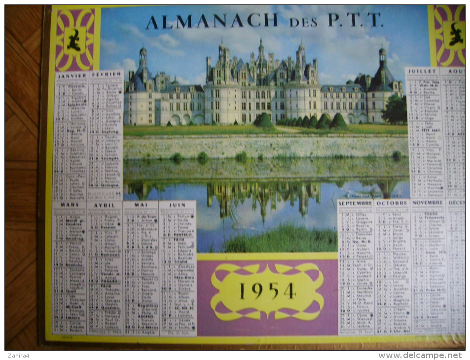 Almanach Des Postes & Des Télégraphes - 1954 - T. & G. - Château De Chambord - Tamaño Grande : 1921-40
