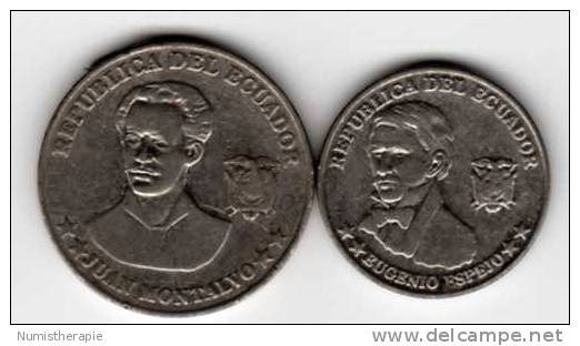 Equateur Ecuador : Lot De 2 Pièces : 5 & 10 Centavos An 2000 - Equateur