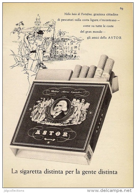 # ASTOR CIGARETTES Deutschland 1950s Advert Pubblicità Publicitè Reklame Sigarette Cigarrillos Zigaretten Tabak - Autres & Non Classés