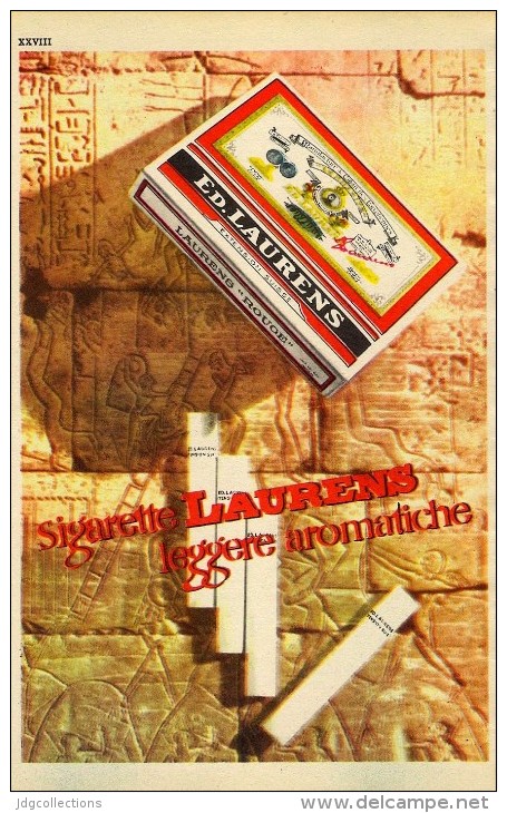 # ED.LAURENS CIGARETTES NEDERLAND 1950s Advert Pubblicità Publicitè Reklame Sigarette Cigarrillos Zigaretten Tabak - Andere & Zonder Classificatie