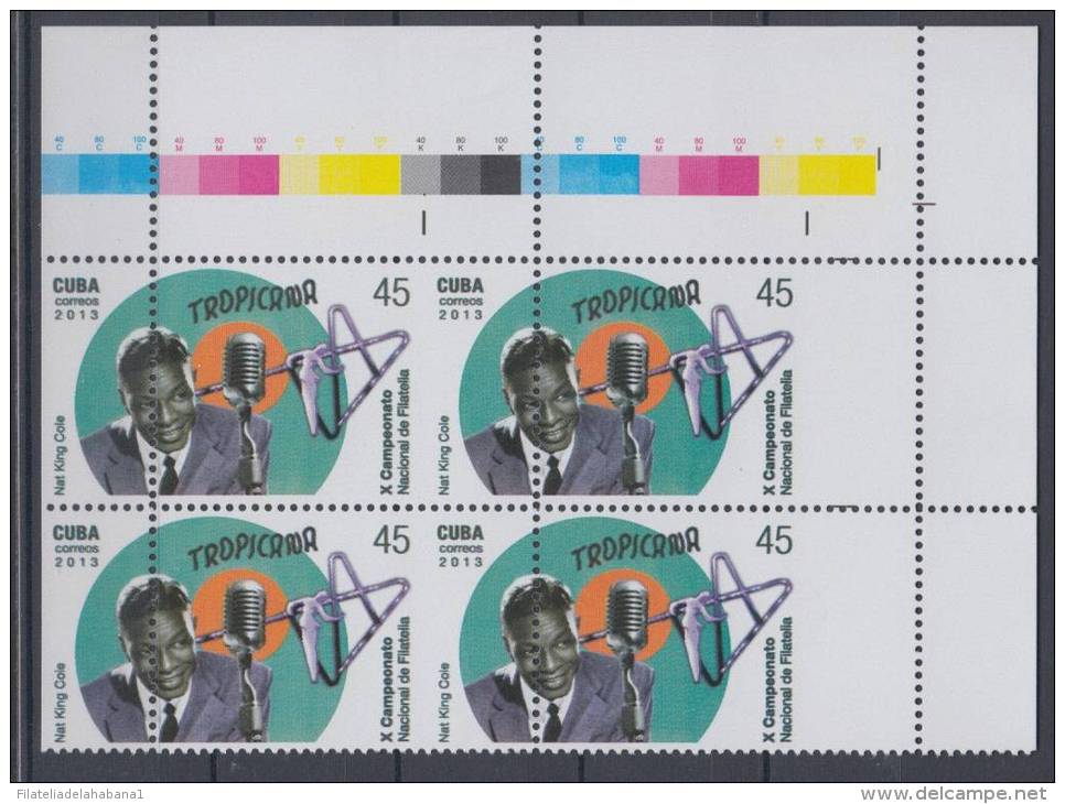 2013.104 CUBA 2013 MNH BLOQUE DE 4. ERROR PERFORACION. PERFORATION ERROR. DISPLACED COLORS . MUSICA. BAILE. - Non Dentelés, épreuves & Variétés