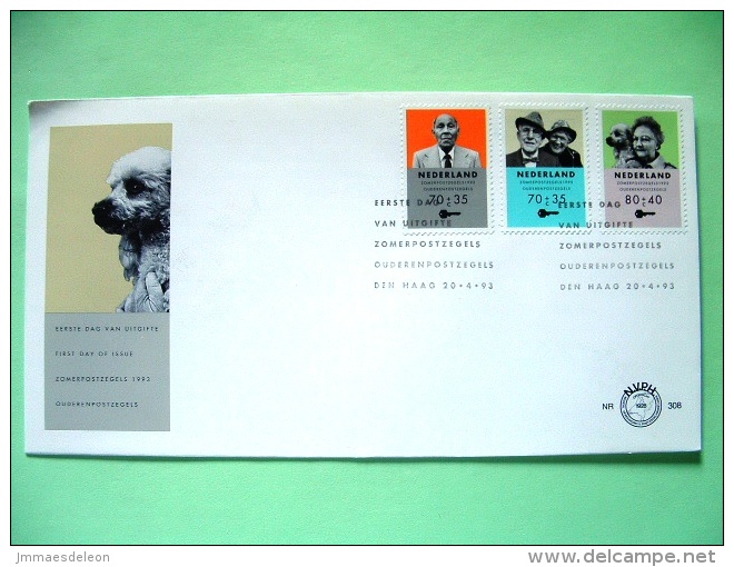 Netherlands 1993 FDC Cover - Senior Citizens - Woman And Dog - Couple - Scott B671 - B673 = 3.90 $ - Storia Postale