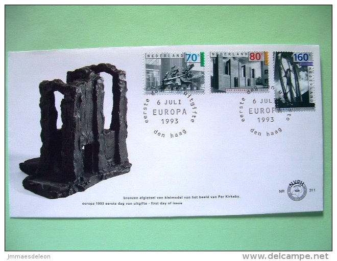 Netherlands 1993 FDC Cover - Contemporary Sculpture - Couzijn - Kirkeby - Naum Gabo - Brieven En Documenten