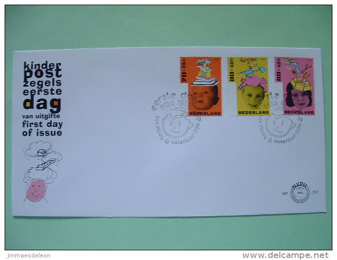 Netherlands 1996 FDC Cover - Child Welfare Stamps - Books - Toys - Tools - Scott B695 - B697 = 3.90 $ - Covers & Documents